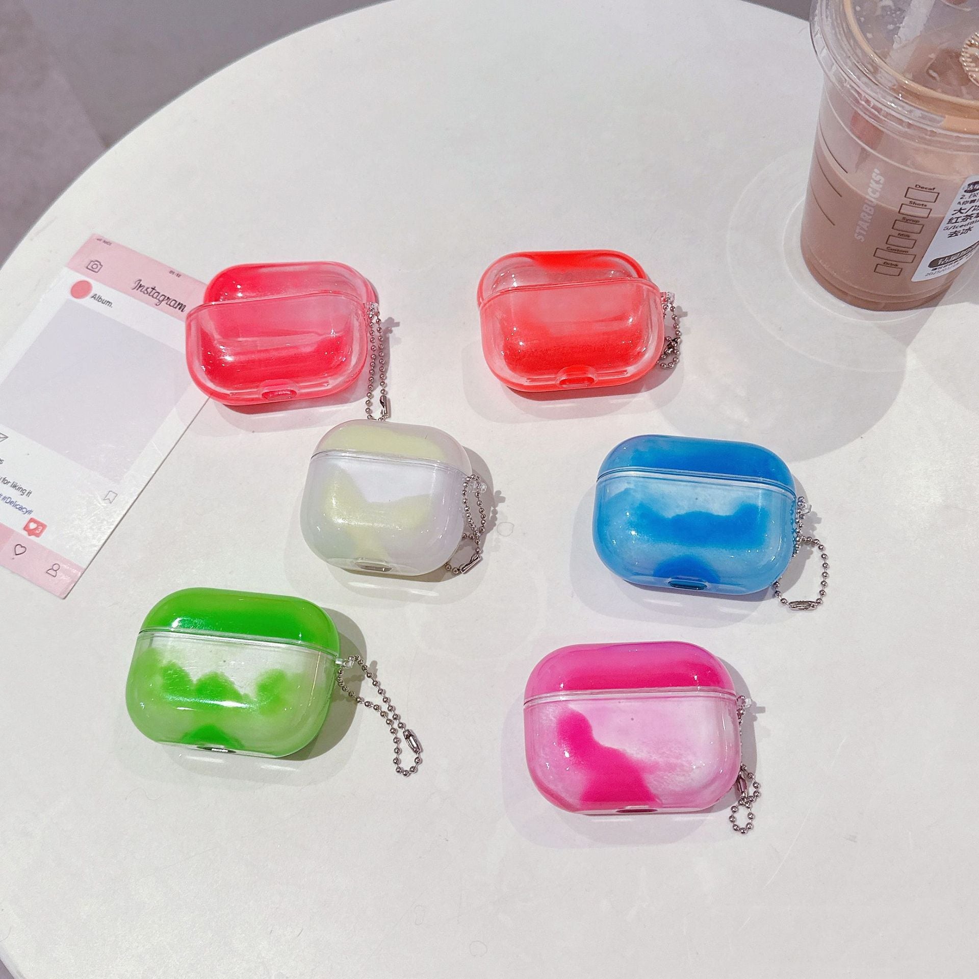 Suitable for Airpods4 Earphone Case 1/2/3 AirPods Pro3 Quicksand Apple Earphone Protective Case Tpu Luminous